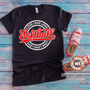 Love Softball svg, Softball Fan svg, Softball Vibes svg, Softball mom svg, Sports svg, Svg Dxf Eps Ai Png Silhouette Cricut