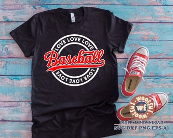 Love Baseball svg, Baseball Fan svg, Baseball Vibes svg, Baseball mom svg, Sports svg, Svg Dxf Eps Ai Png Silhouette Cricut