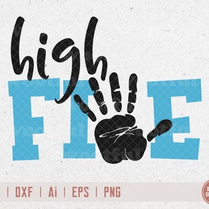 High Five svg, Jungen Geburtstag svg, Mädchen Geburtstag svg, I am 5 svg, 5th Birthday svg, fünf svg, svg Dxf Eps Ai Png Silhouette Cricut