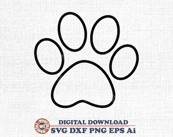 Download Paw Outline Svg Etsy