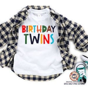 Aniversário de Gêmeos svg, É Meu Aniversário svg, Crianças svg, Aniversário de Gêmeos svg, Primeiro Aniversário svg, Svg Dxf Eps Ai Png Silhouette Cricut