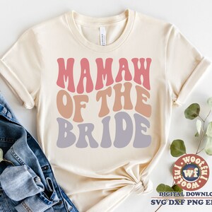 Mamá de la novia svg, Abuela svg, Novia svg, Boda svg, Letras onduladas svg, Despedida de soltera svg, Svg Dxf Eps Ai Png Silueta Cricut