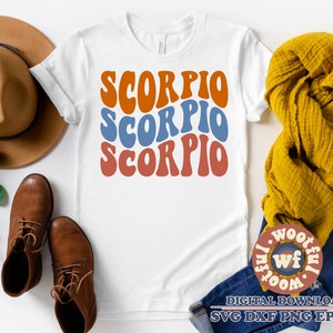 Scorpio svg, Zodiac svg, Astrology svg, Religion svg, Boho svg, Wavy Stacked svg, Scorpio Birthday svg, Svg Dxf Eps Ai Png Silhouette Cricut