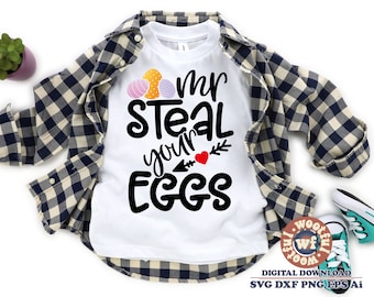 Mr Steal Your Eggs SVG, Easter Egg Hunt Design (Digital Download)