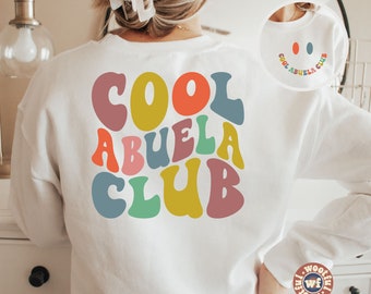 Cool Abuela Club svg, Abuela svg, Grandma svg, Grammy Life svg, Grandmother svg, Wavy Letters svg, Svg Dxf Eps Ai Png Silhouette Cricut