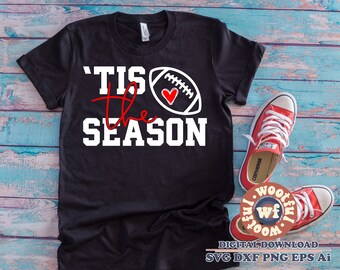 Tis The Season svg, Football Vibes svg, Football Fan svg, Football mom svg, Sports svg, Game Day svg, Svg Dxf Eps Ai Png Silhouette Cricut