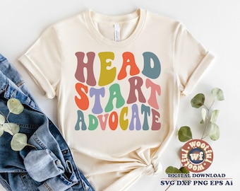 Head Start Advocate svg, Headstart svg, Family Advocate svg, Teacher svg, School svg, Wavy Letters svg Svg Dxf Eps Ai Png Silhouette Cricut
