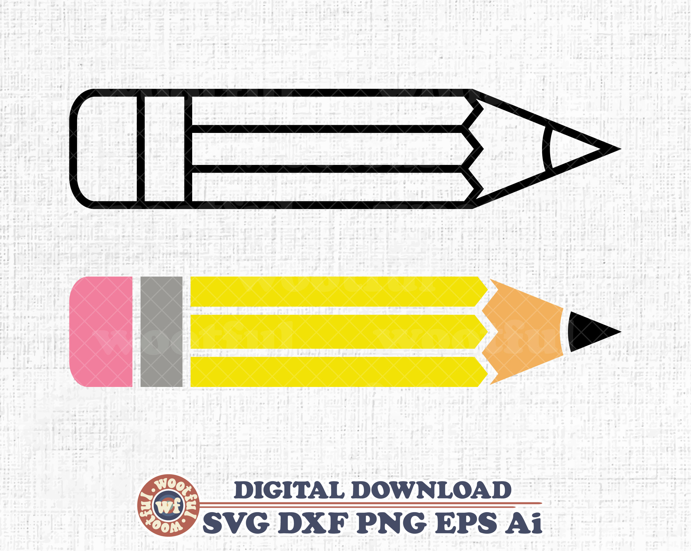 Pencil Svg Pencil Clipart Svg Back to School Svg School Etsy UK