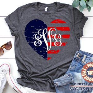 USA Flag Heart svg, Grunge svg, Patriotic svg, 4th of July svg, Distressed svg, Boys svg, Girls svg, Svg Dxf Eps Ai Png Silhouette Cricut