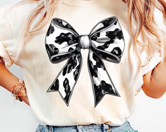 Fiocco Coquette Stampa Mucca Png, Fiocco Mucca Western Girly Png, Png Di Tendenza, Retro Mama Png, Coquette Western Png, Png Estetico, Png Western