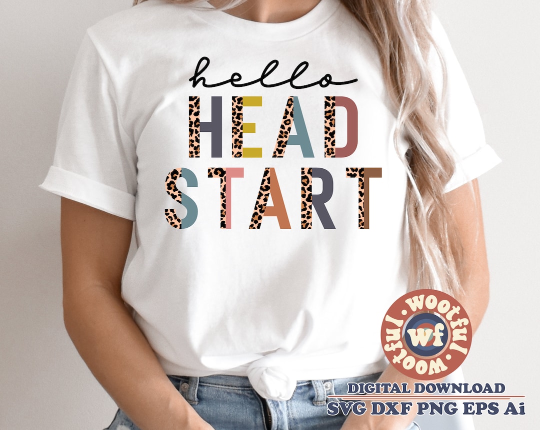 Hello Head Start Svg, Back to School Svg, Leopard Print Svg, Educator ...