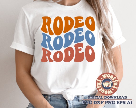 Rodeo svg, Wavy Stacked svg, Rodeo Fan svg, Rodeo Life svg, Cowgirl svg, Western svg, Boho svg, Svg Dxf Eps Ai Png Silhouette Cricut