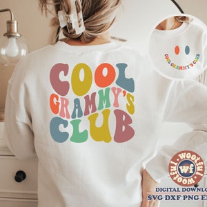 Cool Grammy's Club svg, Grammy svg, Abuela svg, Grammy Life svg, Abuela svg, Letras onduladas svg, Svg Dxf Eps Ai Png Silueta Cricut