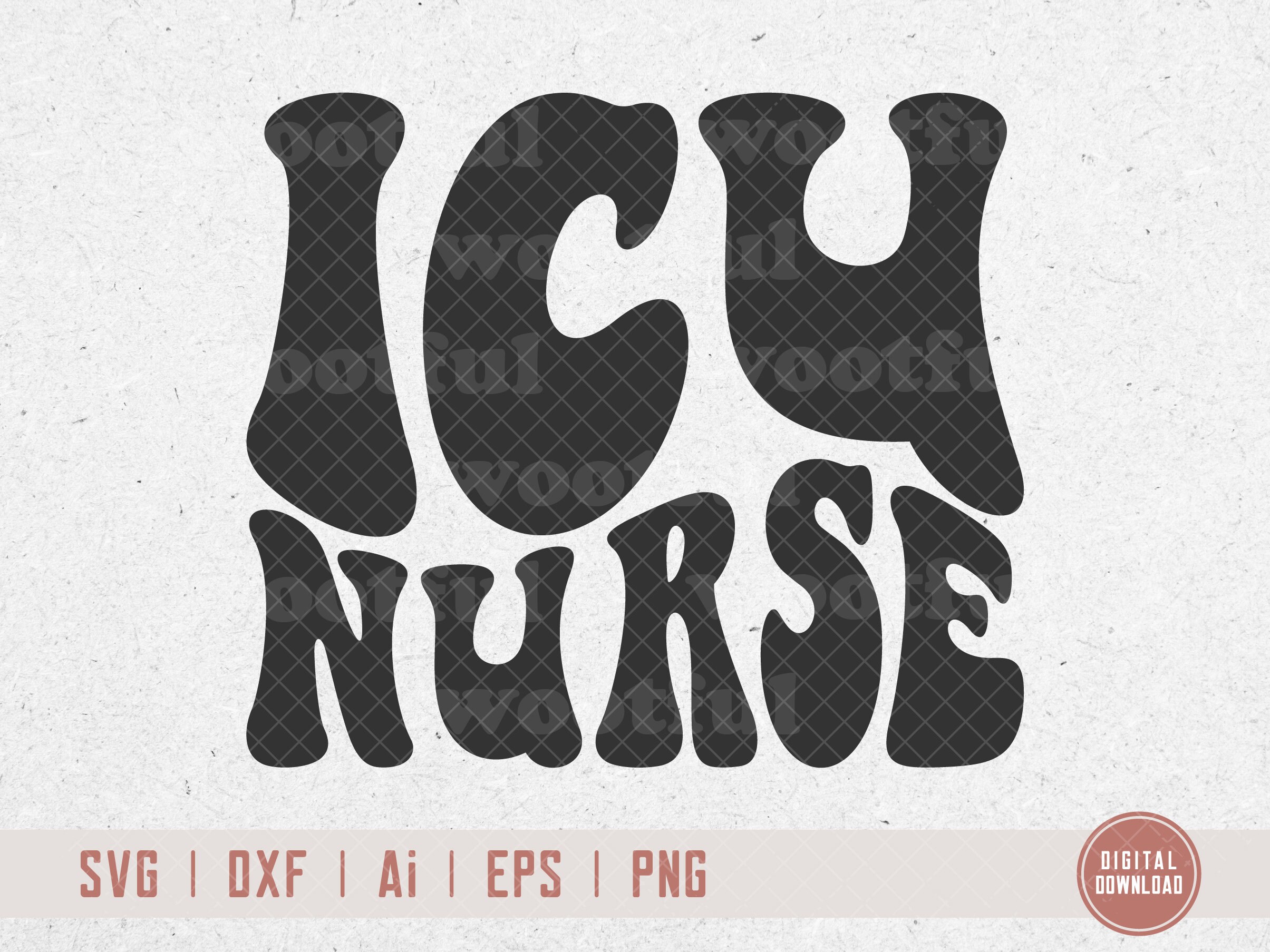 ICU Nurse Svg, Intensive Care Unit Nurse Svg, Nursing Svg, Wavy Letters ...