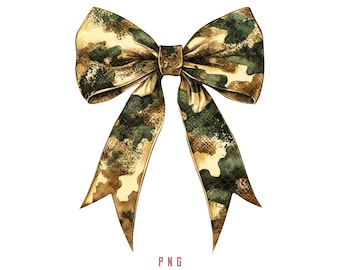 Camo Coquette Bow, Camouflage Sublimation (Digital Download)