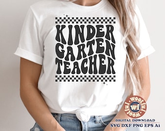 Svg enseignant de maternelle, svg de la rentrée des classes, svg appréciation enseignant, lettres ondulées svg, Svg Dxf Eps Ai Png Silhouette Cricut