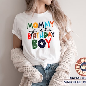 Mama van het feestvarken SVG, het is mijn verjaardag SVG, kinderen SVG, mama SVG, eerste verjaardag SVG, SVG DXF EPS AI PNG silhouet Cricut
