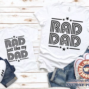 Papa Rad & Rad tout comme mon papa svg, svg assorti père et fils, père et fils svg, papa disant, famille, Svg Dxf Eps Ai Png Silhouette Cricut