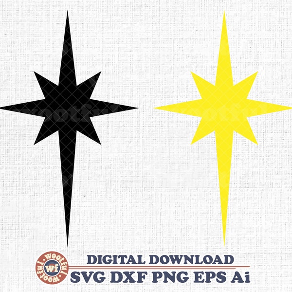 Christmas Star svg, Nativity Star svg, Star of Bethlehem svg, Nativity svg, Winter svg, Holiday svg, Svg Dxf Eps Ai Png Silhouette Cricut