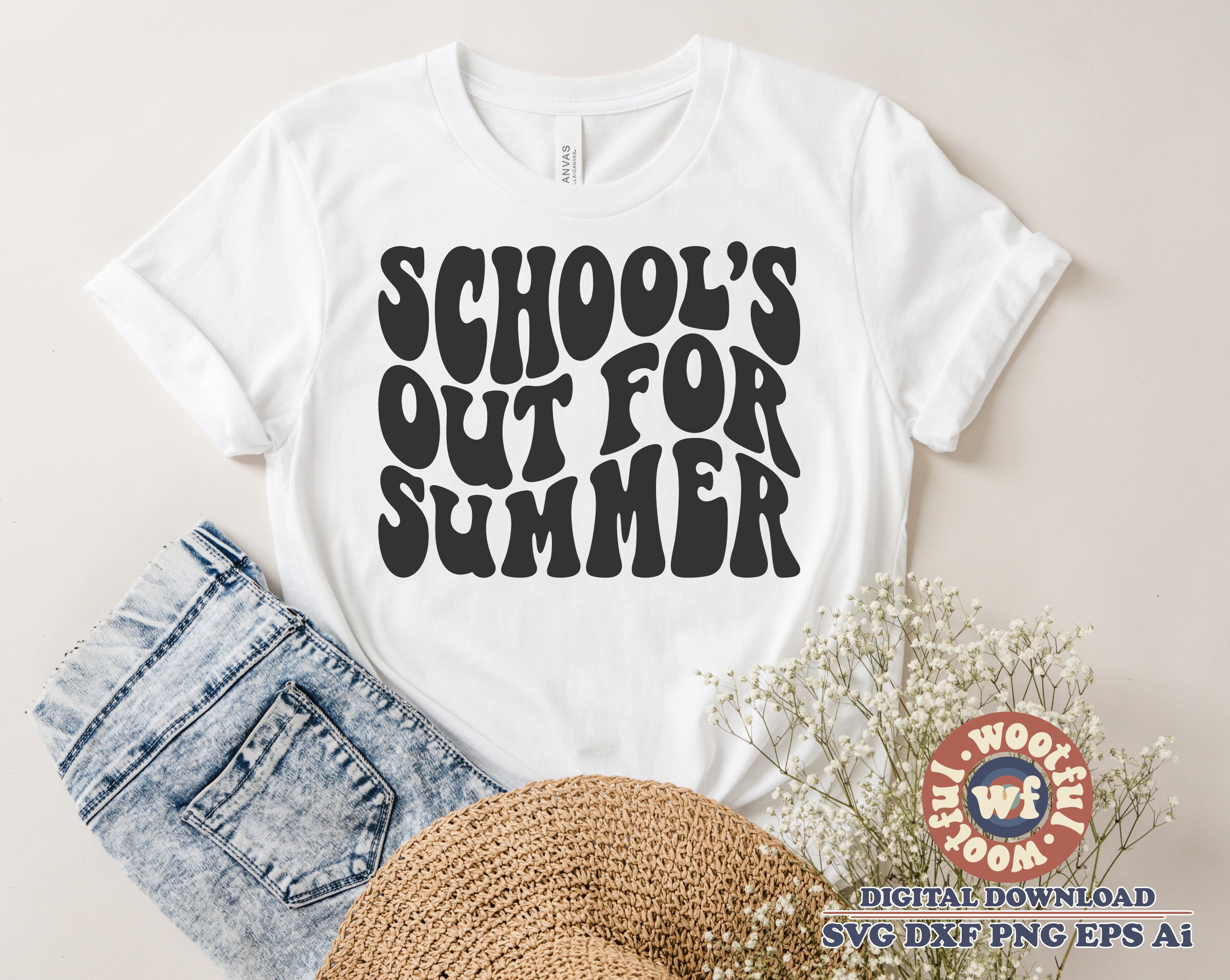 Schools Out for Summer Svg Teacher Svg Wavy Letters Svg | Etsy