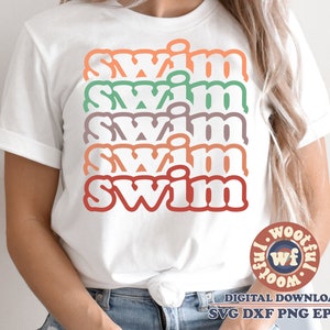 Swim svg, Swimming svg, Pool svg, Swimmer svg, Stacked svg, Swim mom svg, Swim Sports svg, Svg Dxf Eps Ai Png Silhouette Cricut