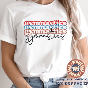 Gymnastics svg, Gymnastics Fan svg, Stacked svg, Gymnastics mom svg, Sports svg, Tumbling svg, Svg Dxf Eps Ai Png Silhouette Cricut