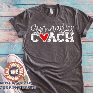 Gymnastics Coach svg, Grunge svg, Distressed svg, Gymnastics trainer svg, Sports svg, Tumbling svg, Svg Dxf Eps Ai Png Silhouette Cricut