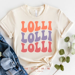 Lolli svg, abuela svg, lolli vida svg, abuela svg, letras onduladas svg, svg dxf eps ai png silueta cricut