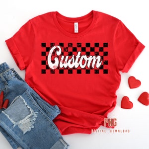 Svg retro a cuadros personalizado, Svg de nombre personalizado, Svg de marco de nombre personalizado, Svg retro personalizado, Svg de etiqueta de nombre, Svg Dxf Eps Ai Png Silhouette Cricut