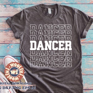 Dancer svg, Dancing svg, Dance girl, Stacked svg, Dance Fan svg, Ballet svg, Ballerina svg, Echo svg, Svg Dxf Eps Ai Png Silhouette Cricut
