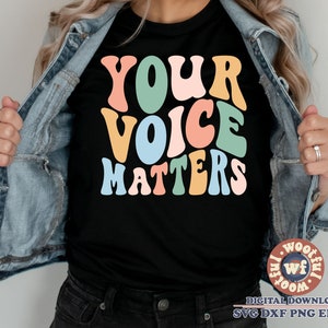 Ihre Stimme zählt svg, Speech Sprache Pathologen svg, Logopädie svg, wellige Buchstaben svg, Speech, svg Dxf Eps Ai Png Silhouette Cricut