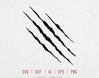 Claws Scratches svg, Scratches svg, Cat svg, Scratch svg, Claw Scratches Clipart, Tiger Scratch svg, Svg Dxf Eps Ai Png Silhouette Cricut