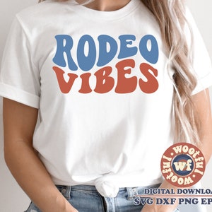 Rodeo Vibes svg, Wavy Stacked svg, Rodeo Fan svg, Rodeo Life svg, Cowgirl svg, Western svg, Boho svg, Svg Dxf Eps Ai Png Silhouette Cricut