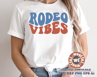 Rodeo Vibes svg, Wavy Stacked svg, Rodeo Fan svg, Rodeo Life svg, Vaquera svg, Western svg, Boho svg, Svg Dxf Eps Ai Png Silhouette Cricut