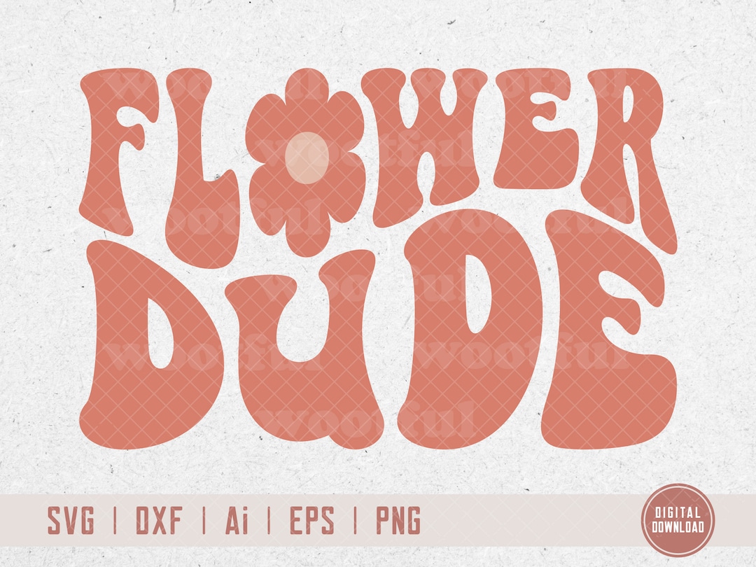 Flower Dude Svg, Wedding Svg, Petal Patrol Svg, Wavy Letters Svg
