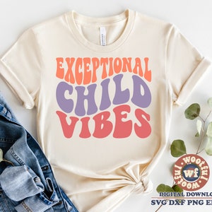 Vibrações infantis excepcionais svg, Ed especial svg, Educação especial svg, Professor svg, Letras onduladas svg, Svg Dxf Eps Ai Png Silhouette Cricut