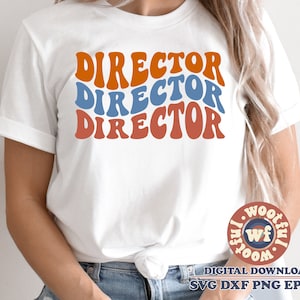 Director svg, School Director svg, Back to School svg, Teaching svg, Wavy Letters svg, Educator svg, Svg Dxf Eps Ai Png Silhouette Cricut
