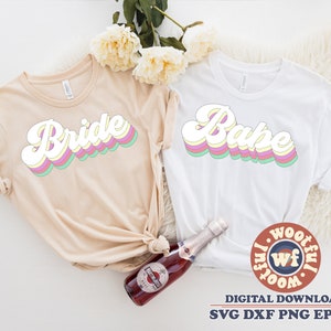 Bride svg, Babe svg, Bridal svg, Stacked svg, Bridesmaid svg, Bachelorette Party svg, Bridal Party svg, Svg Dxf Eps Ai Png Silhouette Cricut