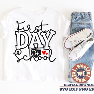 Erster Schultag svg, 1. Schultag svg, Zurück zur Schule svg, Hallo Schule svg, Schul svg, svg Dxf Eps Ai Png Silhouette Cricut