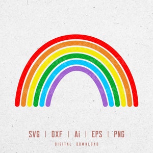 Arco iris svg, Arco iris Clipart svg, Arco iris simple svg, Svg Dxf Eps Ai Png Silueta Cricut