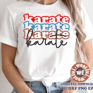 Karate svg, Karate Fan svg, Stacked svg, Karate mom svg, Sports svg, Game Day svg, Martial Arts svg, Svg Dxf Eps Ai Png Silhouette Cricut