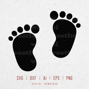Baby Fußabdruck svg, Baby Füße svg, Neugeborenen svg, Babyparty svg, Baby Fußabdrücke Clipart svg, Baby svg, svg Dxf Eps Ai Png Silhouette Cricut