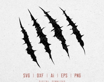 Claws Scratches svg, Scratches svg, Cat svg, Scratch svg, Claw Scratches Clipart, Tiger Scratch svg, Svg Dxf Eps Ai Png Silhouette Cricut