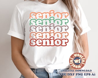 Senior svg, Stacked svg, Senior Class svg, Grad svg, Graduate svg, Graduation svg, School svg, Dxf Eps Ai Png Silhouette Cricut