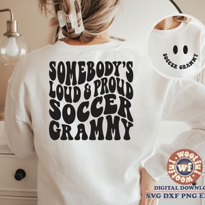 Svg Grammy, fan de football, football grand-mère svg, svg lettres ondulées, Svg Dxf Eps Ai Png Silhouette Cricut