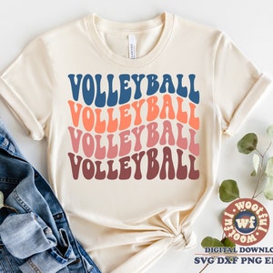 Volleyball svg, Volleyball Fan svg, Volleyball mom svg, Sports svg, Wavy Letters svg, Game Day svg, Svg Dxf Eps Ai Png Silhouette Cricut