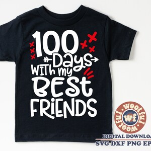 100 Dias com Meus Melhores Amigos svg, 100 Dias de Escola svg, 100º Dia svg, Cem Dias svg, 100 svg, SVG Dxf Eps Ai Png Silhouette Cricut