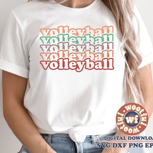 Volleyball svg, Volleyball Fan svg, Stacked svg, Volleyball mom svg, Sports svg, Game Day svg, Svg Dxf Eps Ai Png Silhouette Cricut