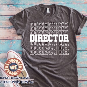 Director svg, Stacked svg, School Director svg, Back to School svg, Teaching svg, Teacher svg, Svg Dxf Eps Ai Png Silhouette Cricut