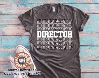 Director svg, Stacked svg, School Director svg, Back to School svg, Teaching svg, Teacher svg, Svg Dxf Eps Ai Png Silhouette Cricut